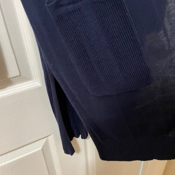 Fabulous Spring or Fall Sweater! Calf Length Navy Blue - Picture 5 of 7